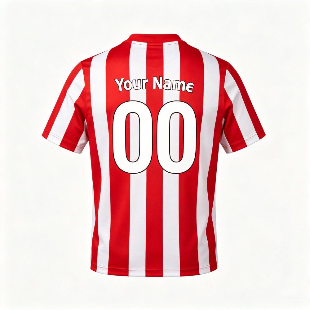 Custom Classic Red White Striped Football Shirt