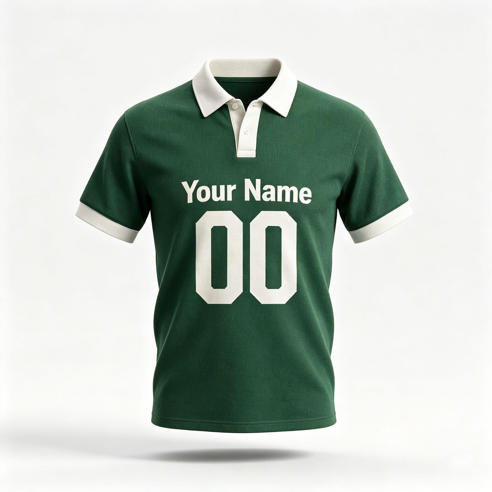 Custom Dark Green Collar Football Shirt