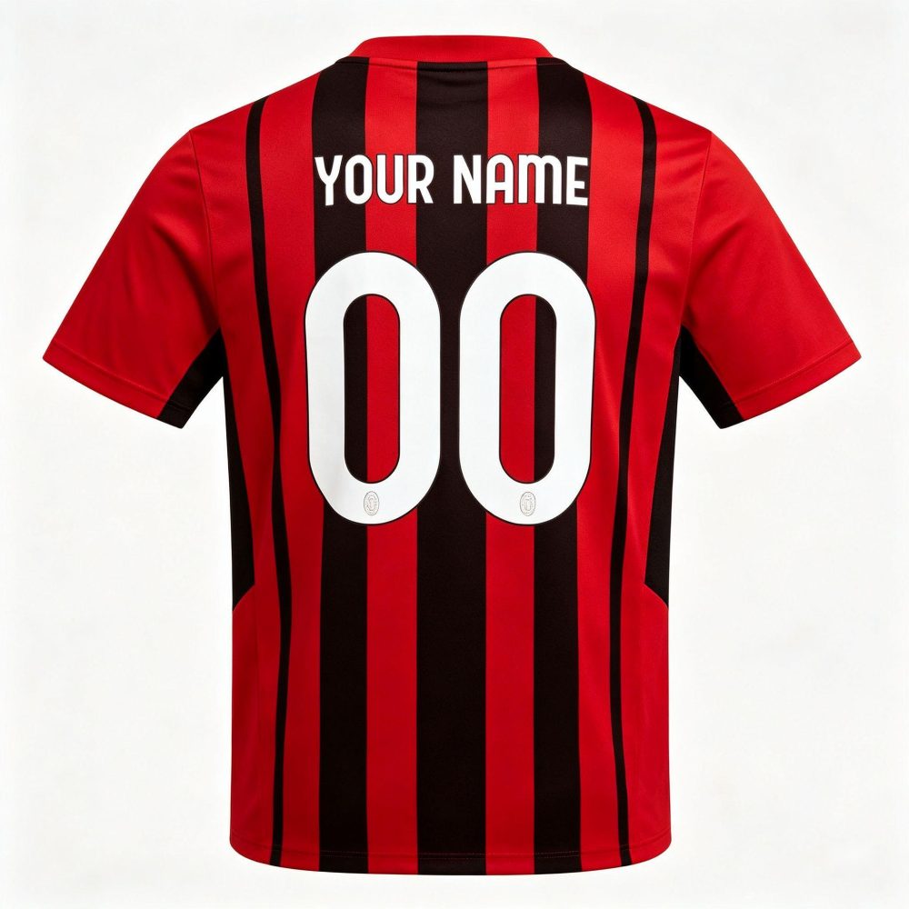 Custom Red Black Striped Football Shirt